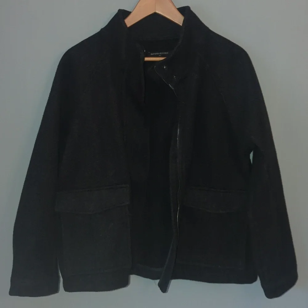Banana Republic Melton Pocket Dark Gray Jacket - Picture 2 of 7